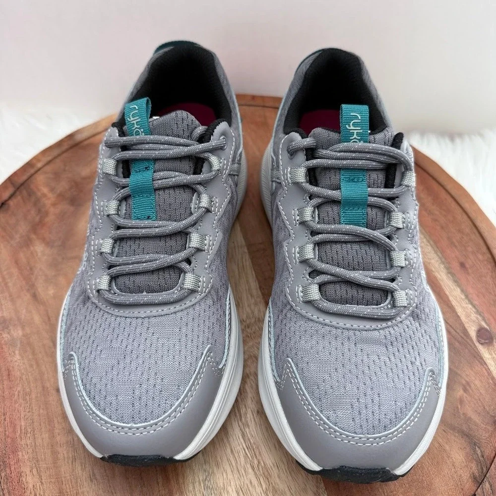 Ryka Treetop‎ Trail Tech Grey Teal Walking Shoes Womens 7.5 M J3125M1020 NEW